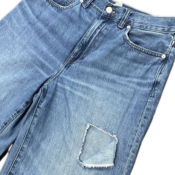 👖💙 MADEWELL Super Wide Leg Vintage Jeans | Sz 28 | High Waist Distressed 90s - Picture 4 of 6